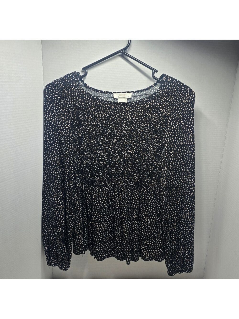 URBAN Romantics Black and White Dotted Blouse